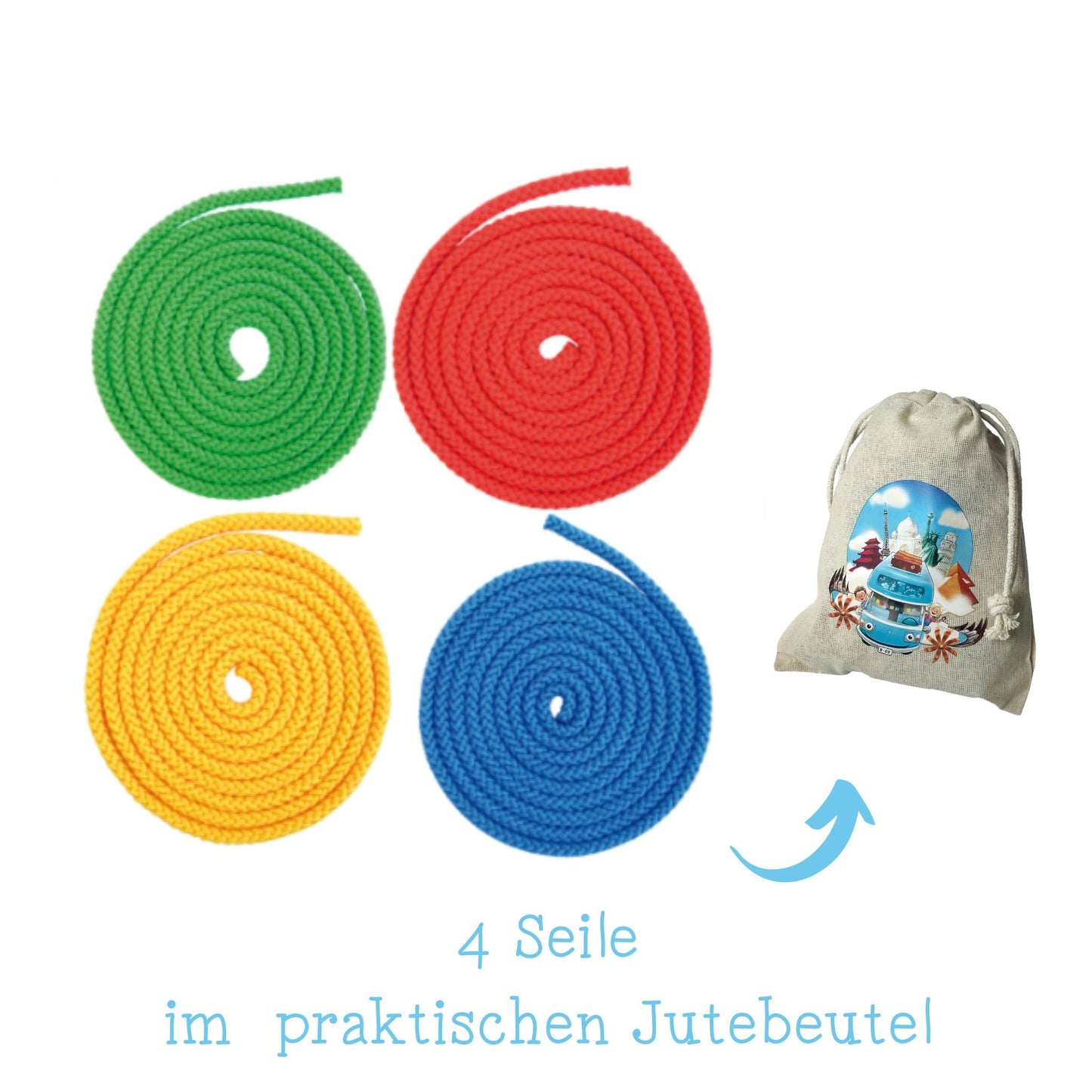 4 Spielseile für Kinder I im praktischen Beutel