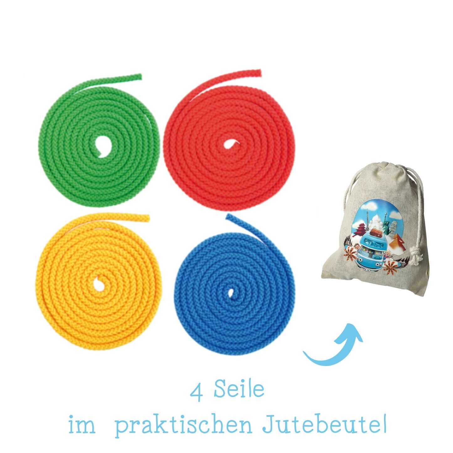 4 Spielseile für Kinder  I  im praktischen Beutel