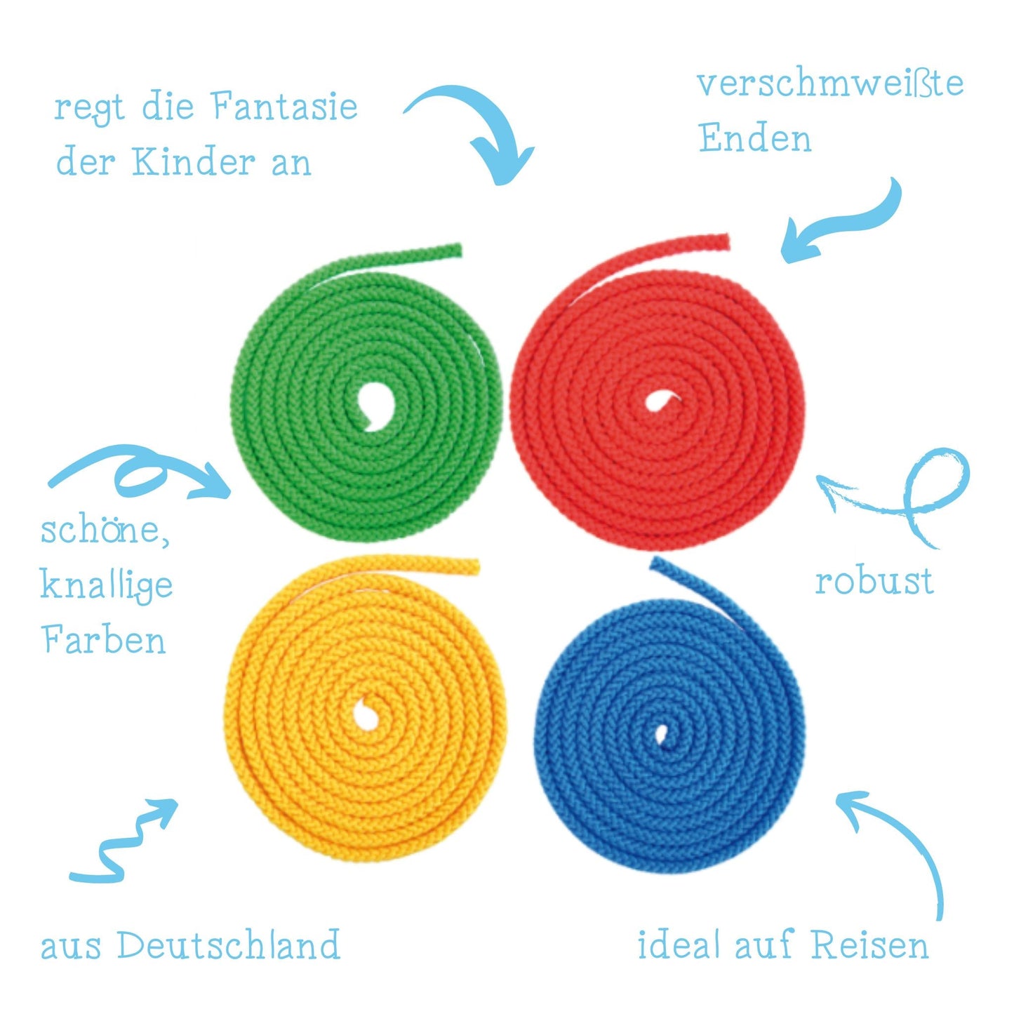 4 Spielseile für Kinder I im praktischen Beutel