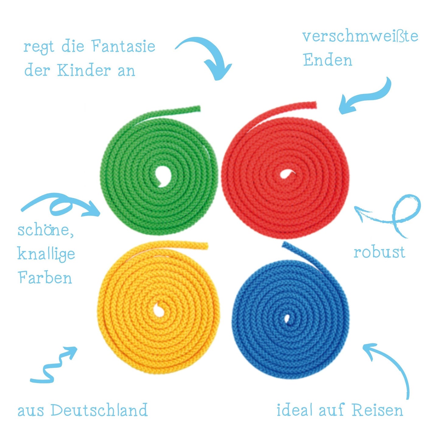 4 Spielseile für Kinder  I  im praktischen Beutel