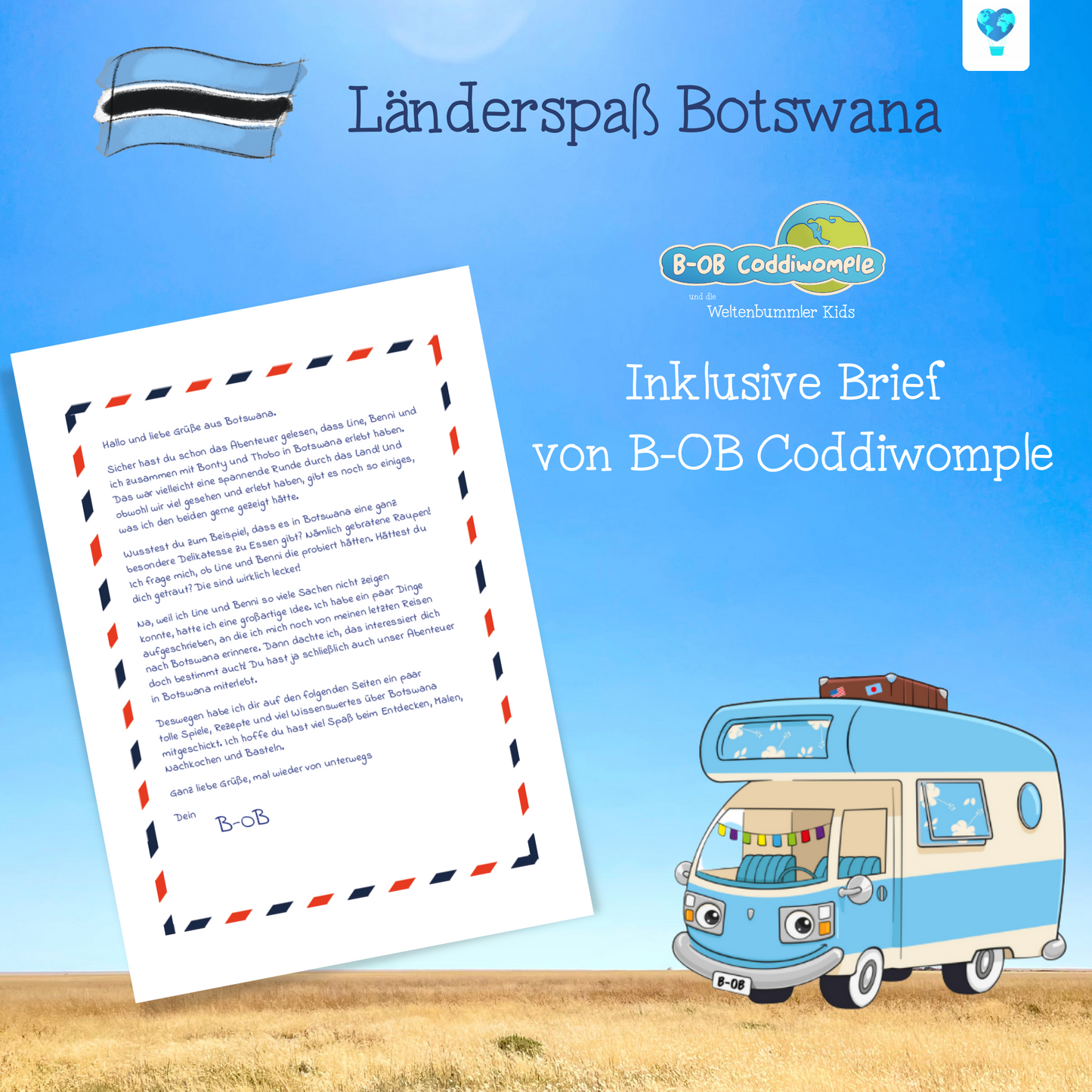 Länderspaß Botswana - Zum Download | B-OB Coddiwomple und die Weltenbummler Kids