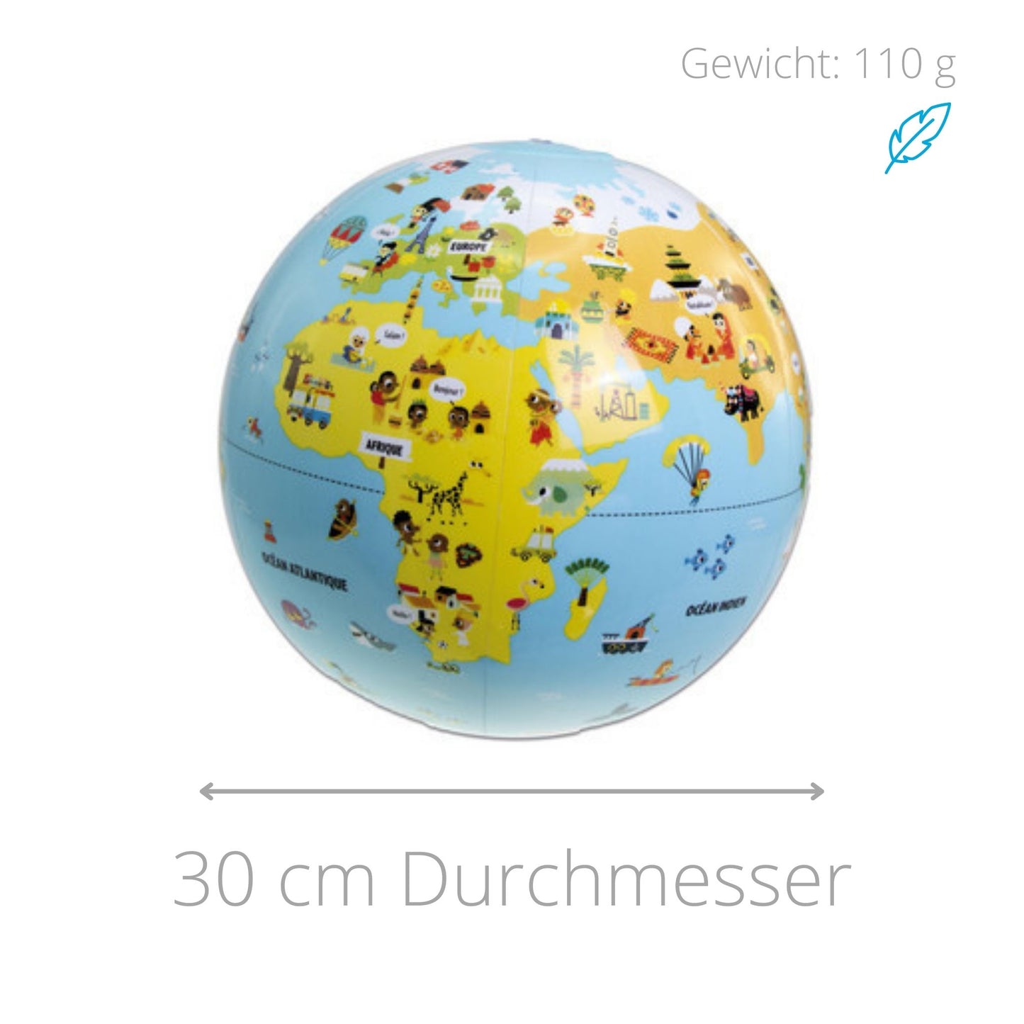 aufblasbarer Globus für Kinder I leicht und platzsparend