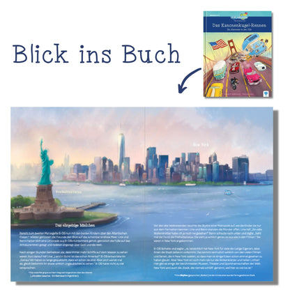 Das Kanonenkugel Rennen - Ein Abenteuer in den USA 🇺🇸 | Vorlesebuch für Kinder ab 6 Jahren | Abenteuer & Lesespaß | Leseförderung mit Spaß | Weltreise mit BOB Coddiwomple und den Weltenbummler Kids | Geschichte über Träume & Inklusion