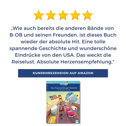 Das Kanonenkugel Rennen - Ein Abenteuer in den USA 🇺🇸 | Vorlesebuch für Kinder ab 6 Jahren | Abenteuer & Lesespaß | Leseförderung mit Spaß | Weltreise mit BOB Coddiwomple und den Weltenbummler Kids | Geschichte über Träume & Inklusion