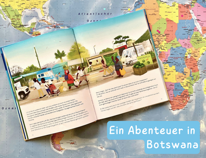 Die Suche nach den Großen Fünf - Ein Abenteuer in Botswana 🇧🇼 | Vorlesebuch für Kinder ab 6 Jahren | Abenteuer & Lesespaß | Leseförderung mit Spaß | Weltreise mit BOB Coddiwomple und den Weltenbummler Kids | Geschichte über Tiere & Natur