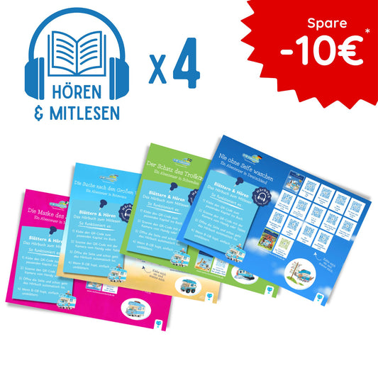 Hören & Mitlesen - Paket (4xSticker) 🎧