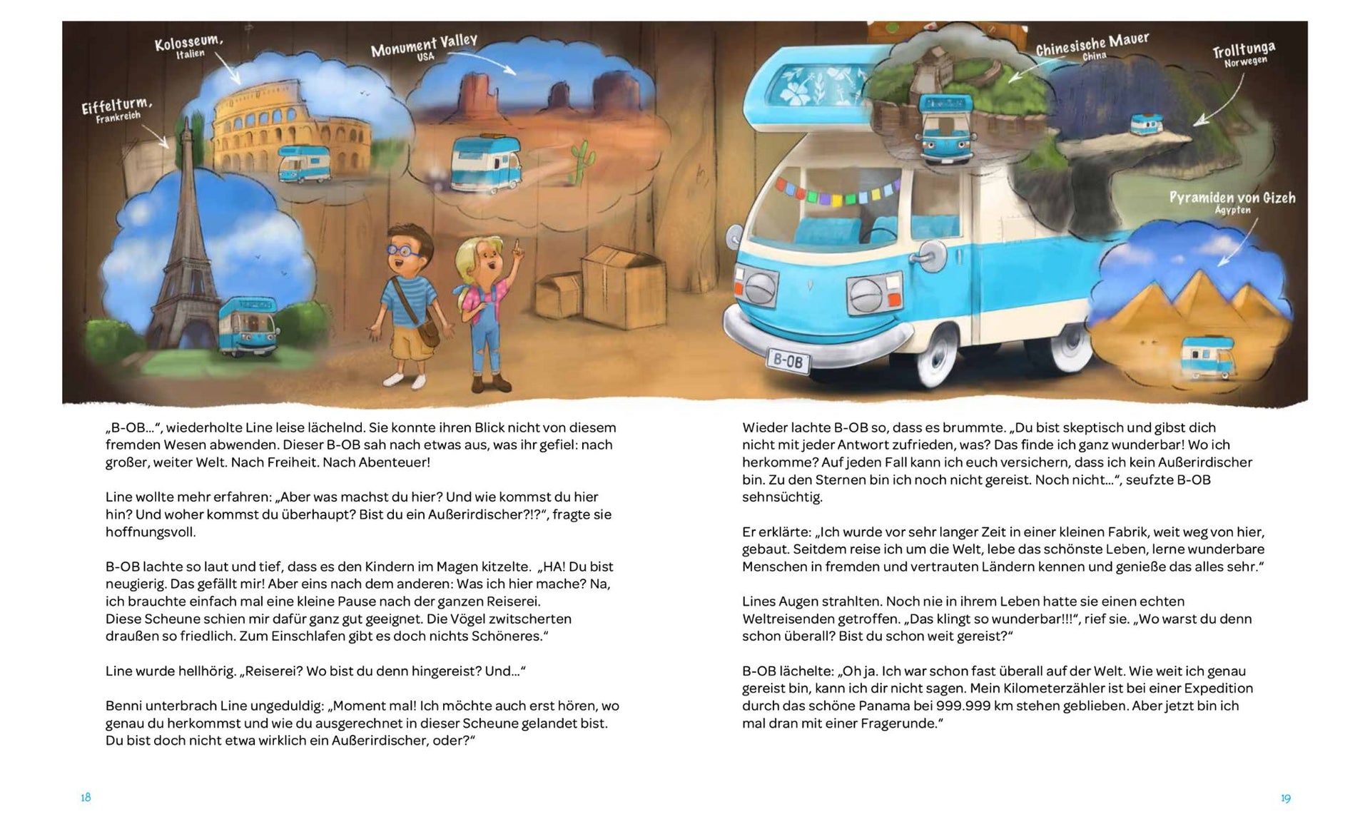 Video laden: Blick in Band 1 der neuen Buchreihe B-OB Coddiwomple und die Weltenbummler Kids