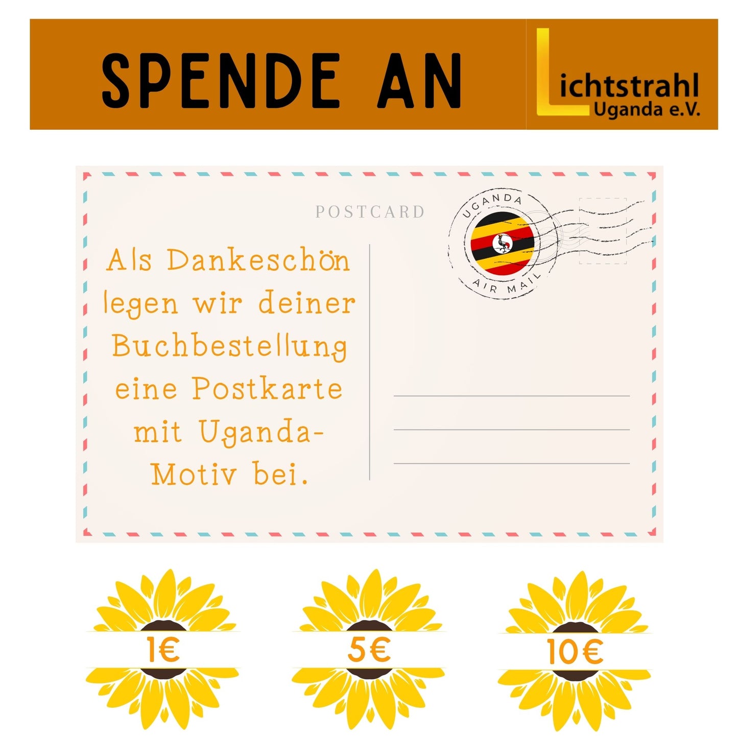 🧡 Spende für Lichtstrahl Uganda –  ab 1 €
