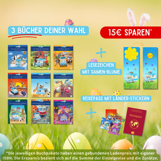Osterpaket: 3 Bücher deiner Wahl & mehr