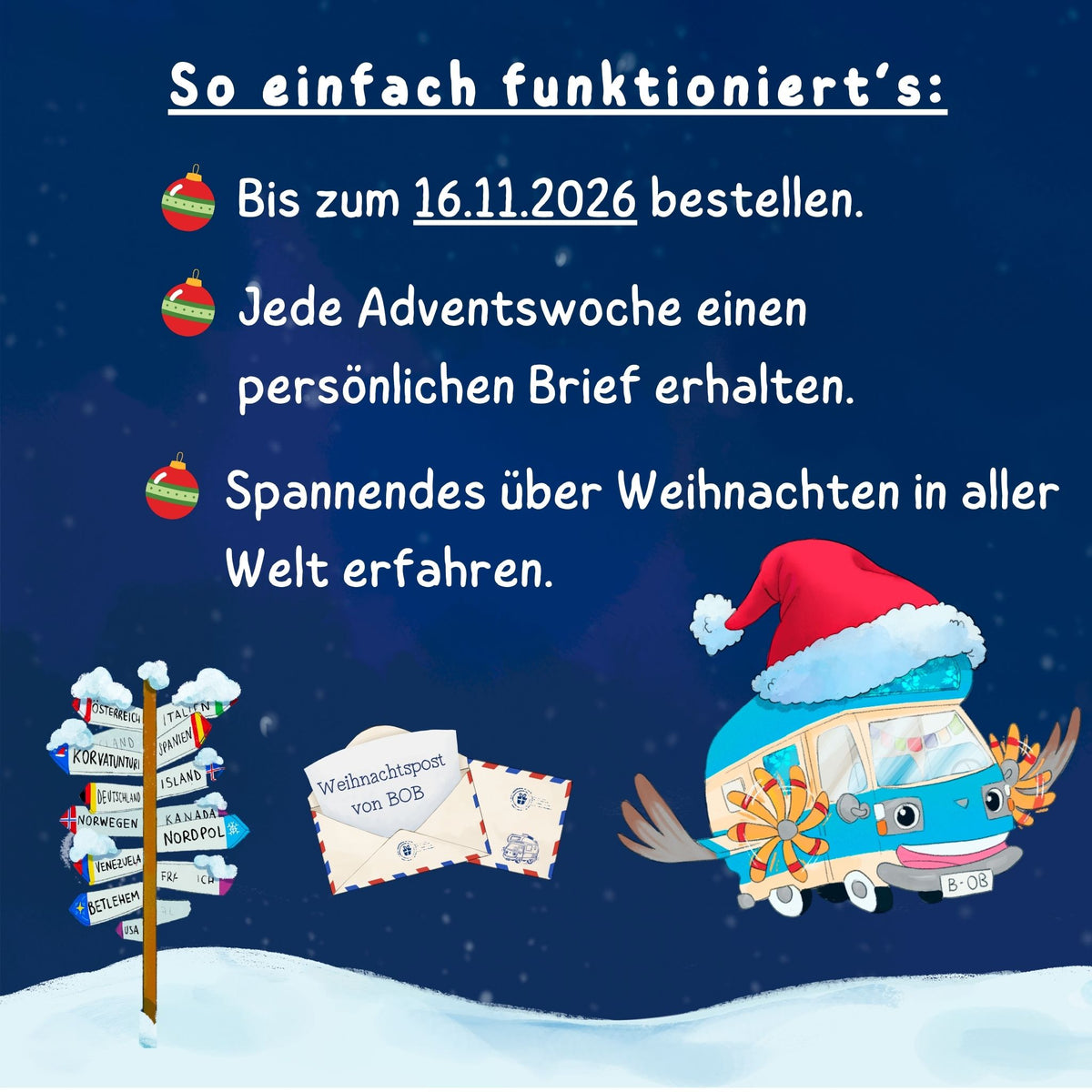 Weihnachtspost von BOB
