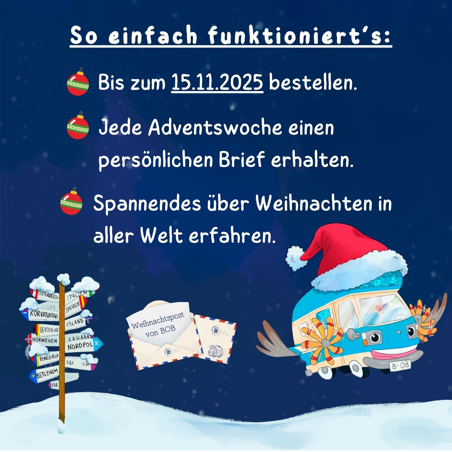 Weihnachtspost von BOB