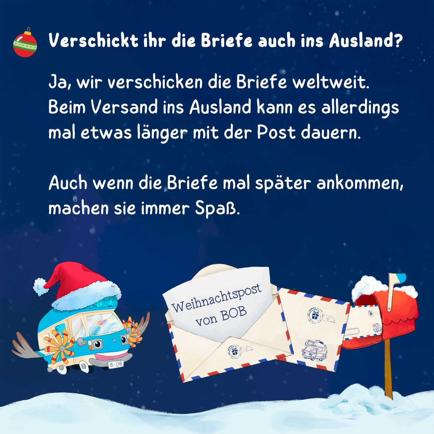Weihnachtspost von BOB