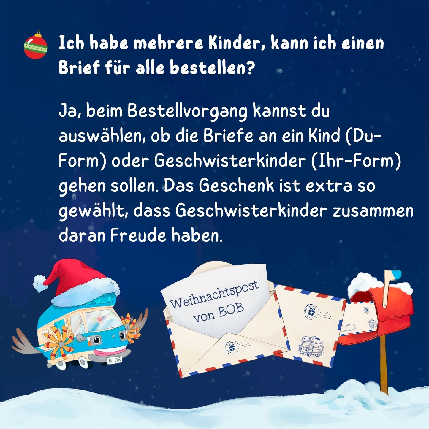 Weihnachtspost von BOB