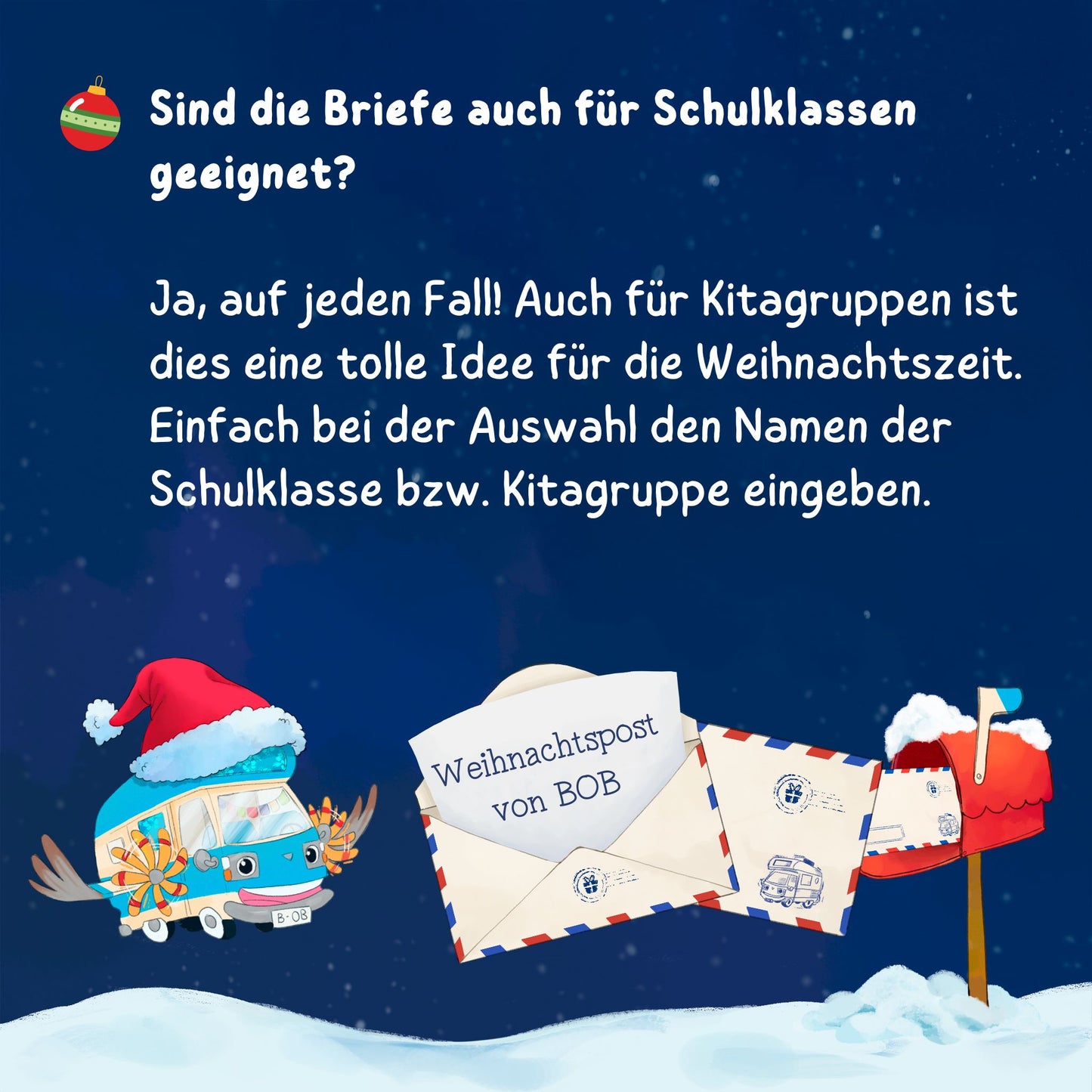 Weihnachtspost von BOB