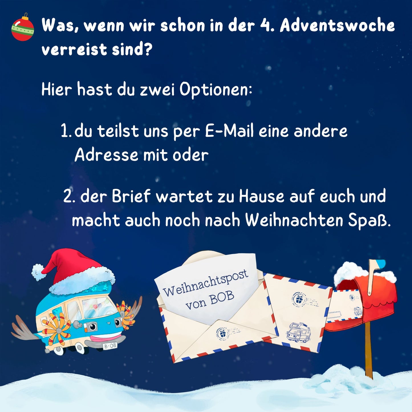 Weihnachtspost von BOB
