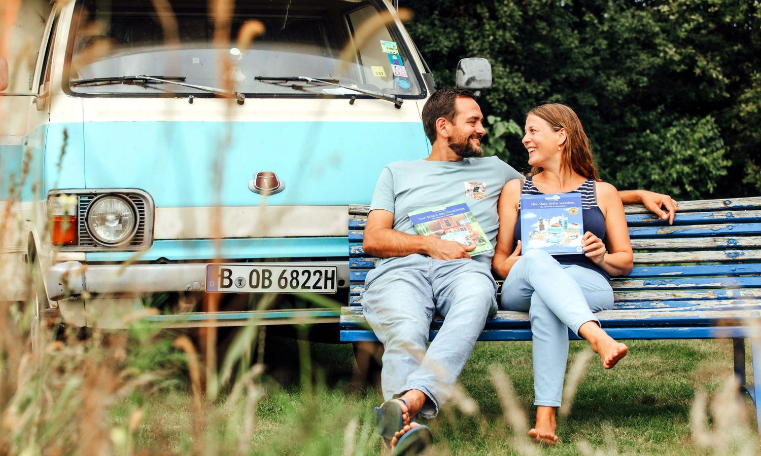 Gründer des Weltenbummler Kids Verlages und Erfinder der Buchreihe "B-OB Coddiwomple und die Weltenbummler Kids" - Stephi und Ben Wallenborn