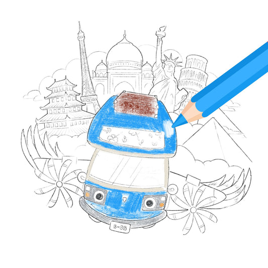 Gratis Ausmalbild | B-OB Coddiwomple und die Weltenbummler Kids