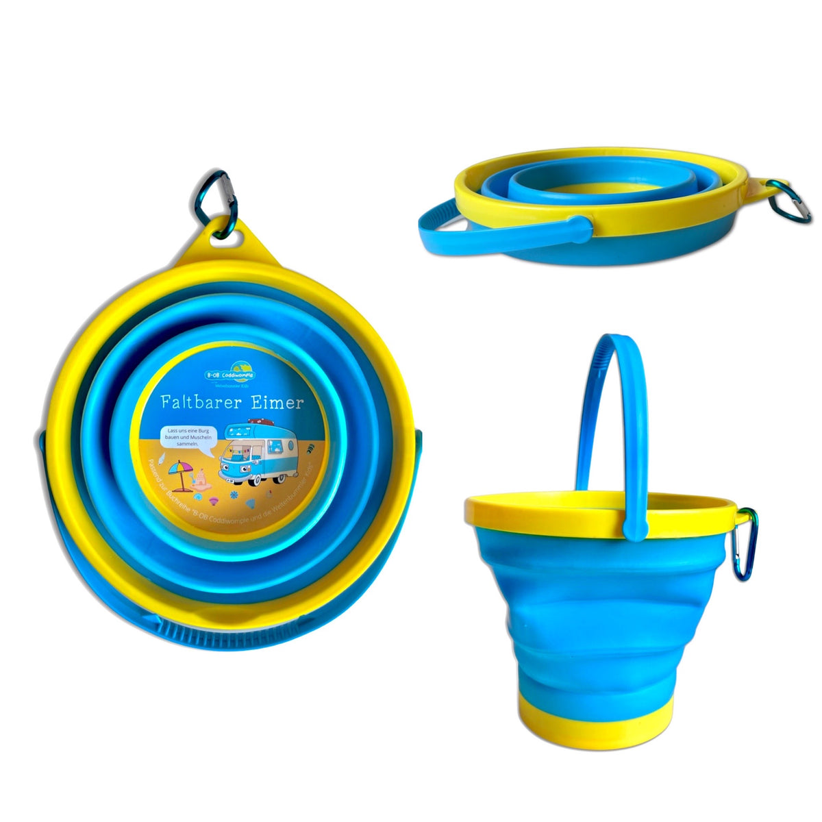 Eimer I faltbar & mit Karabiner – Weltenbummler Kids