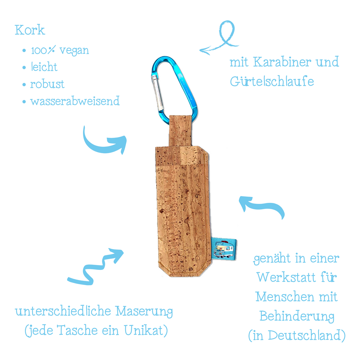Tasche aus Kork  | für Schnitzmesser