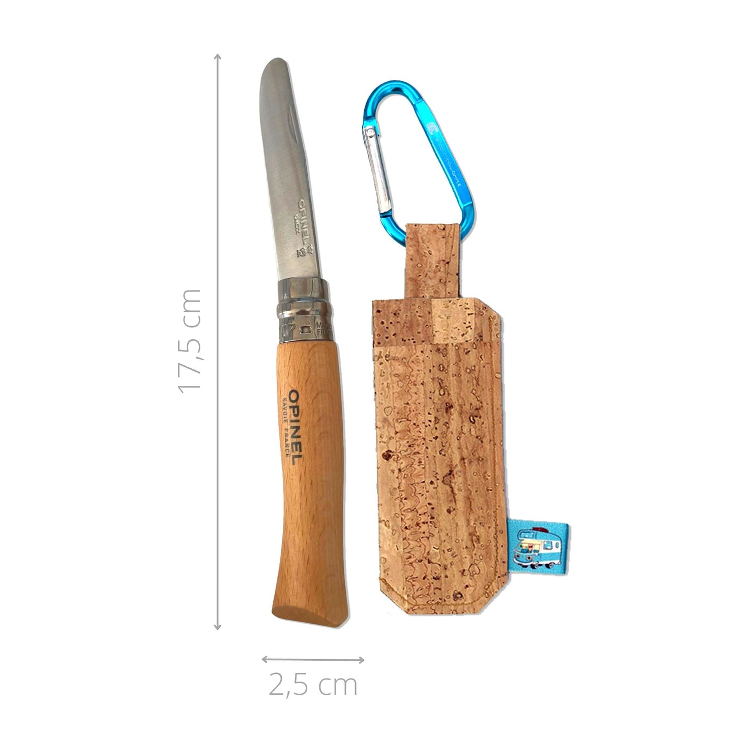 Opinel-Schnitzmesser für Kinder | klappbar | mit Tasche und Karabiner | Edelstahl-Klinge | aus Frankreich | B-OB Coddiwomple
