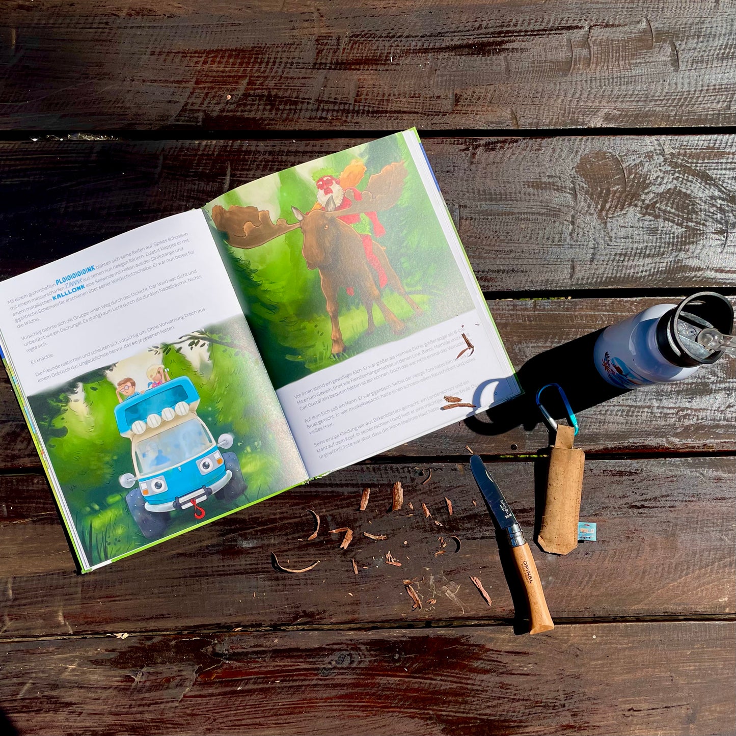 Opinel-Schnitzmesser für Kinder | klappbar | mit Tasche und Karabiner | Edelstahl-Klinge