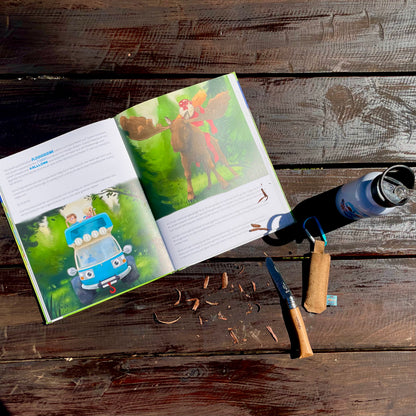 Opinel-Schnitzmesser für Kinder | klappbar | mit Tasche und Karabiner | Edelstahl-Klinge