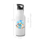 B-OB Coddiwomple Trinkflasche | mit Strohhalm | aus Edelstahl | BPA-frei | 400ml
