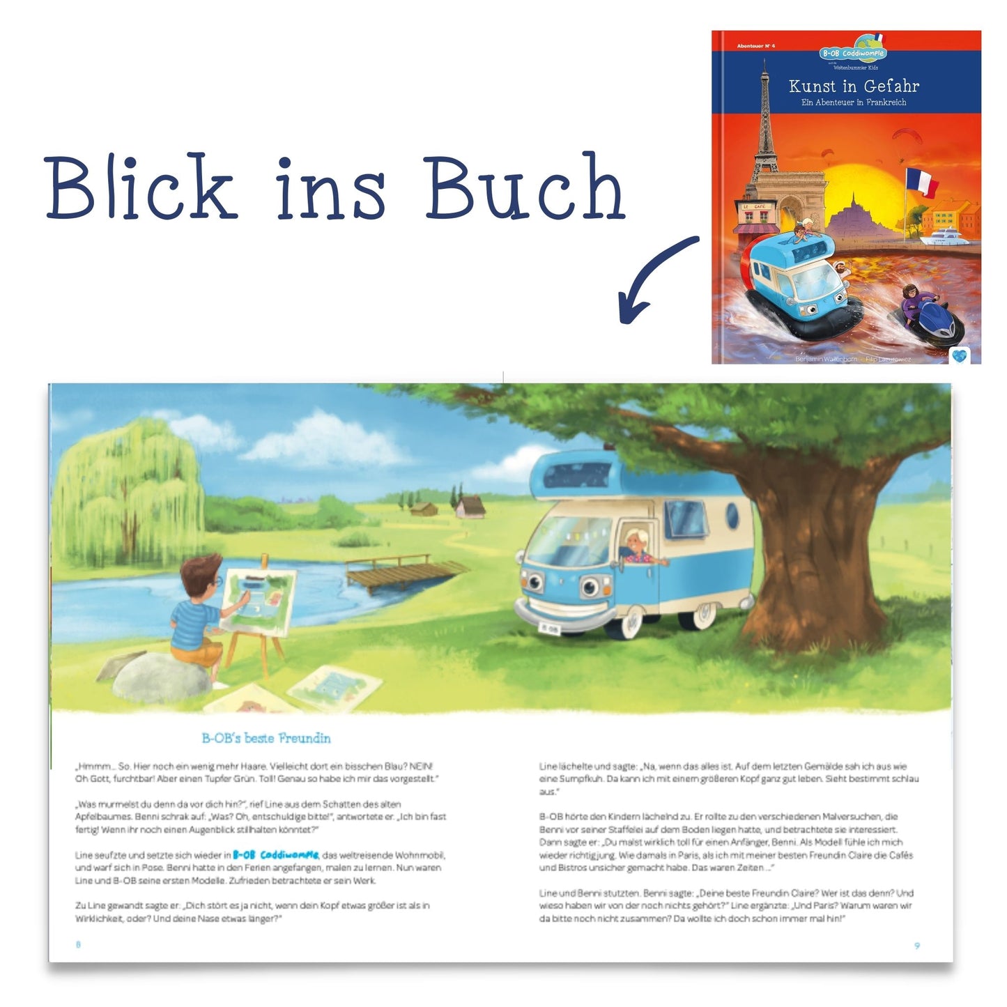 Kunst in Gefahr - Ein Abenteuer in Frankreich 🇫🇷 | Vorlesebuch für Kinder ab 6 Jahren | Abenteuer & Lesespaß | Leseförderung mit Spaß | Weltreise mit BOB Coddiwomple und den Weltenbummler Kids | Geschichte über Freundschaft