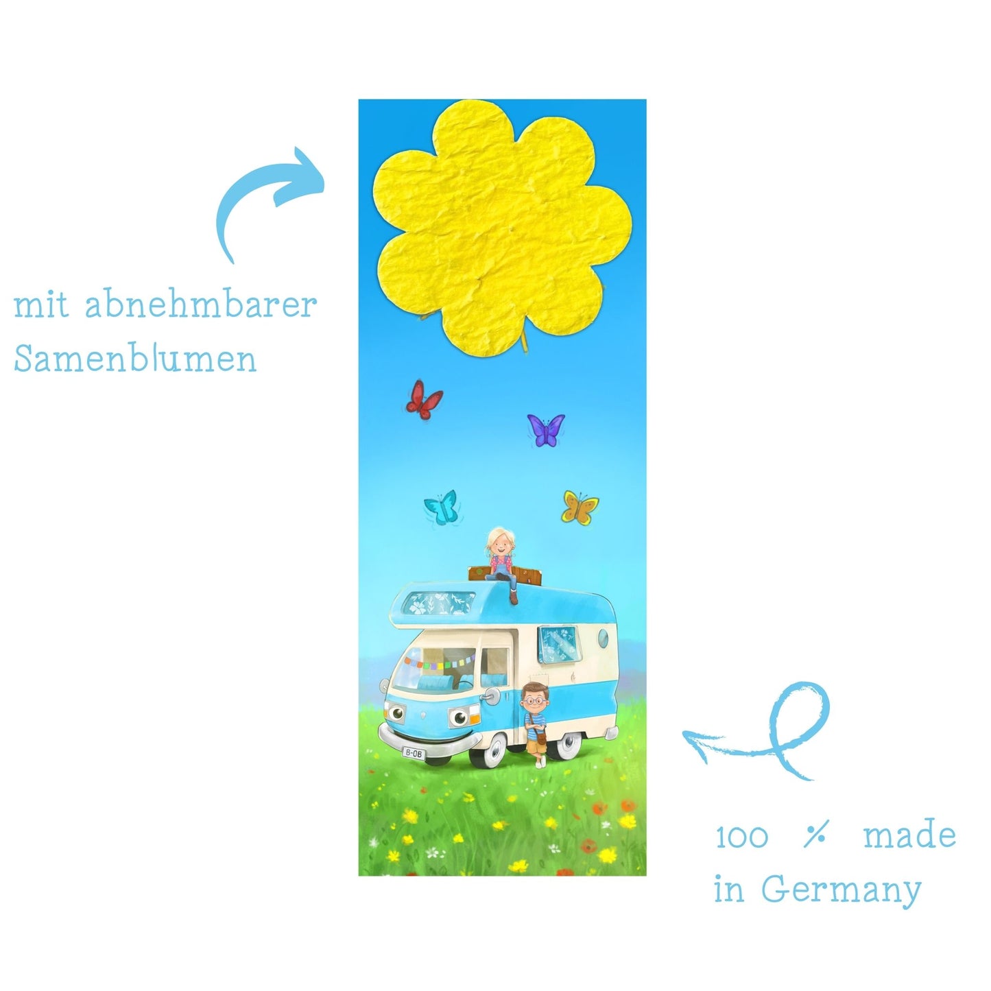 Lesezeichen mit Samenblume