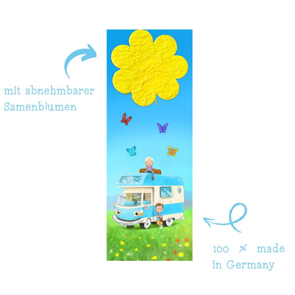 Lesezeichen mit Samenblume