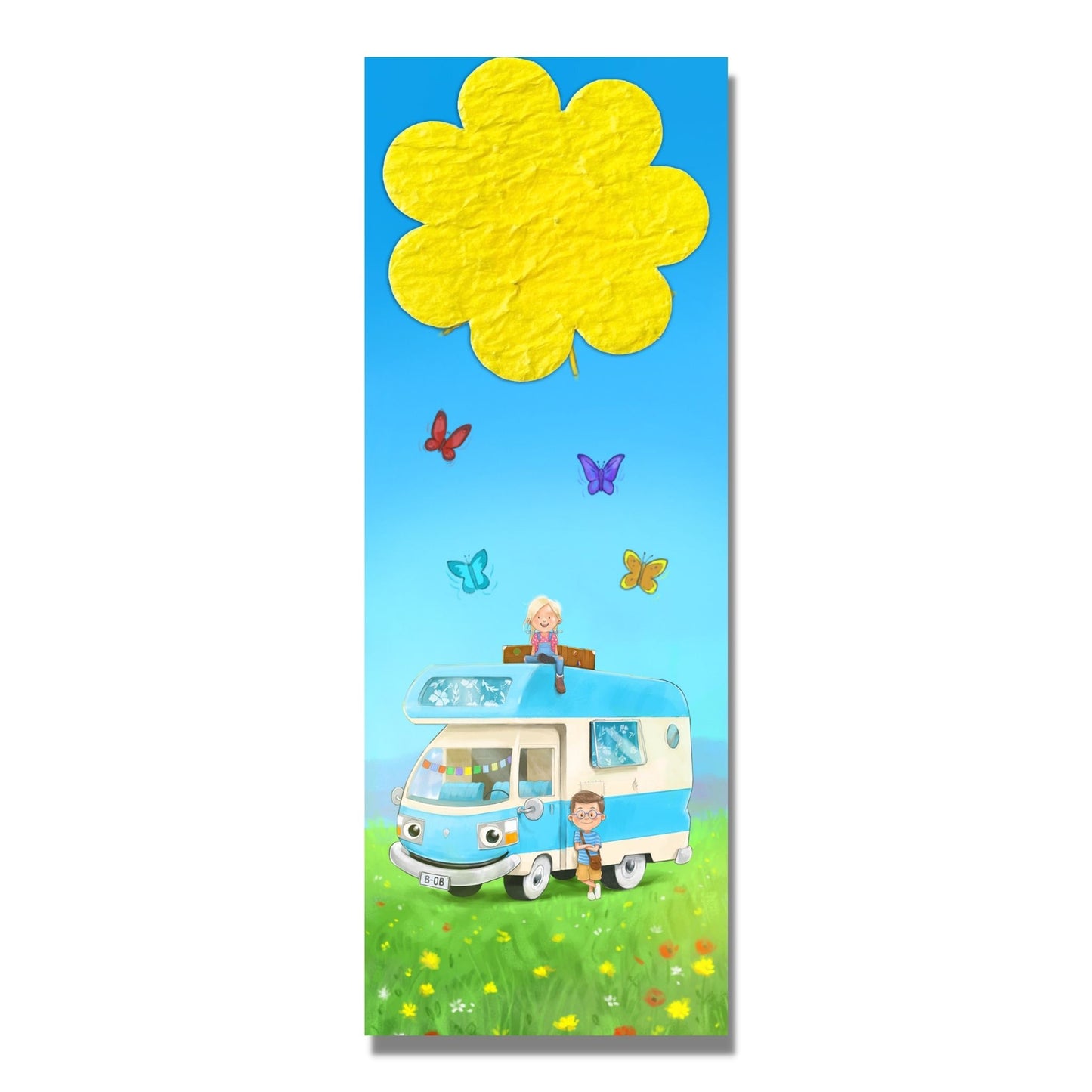 Lesezeichen mit Samenblume