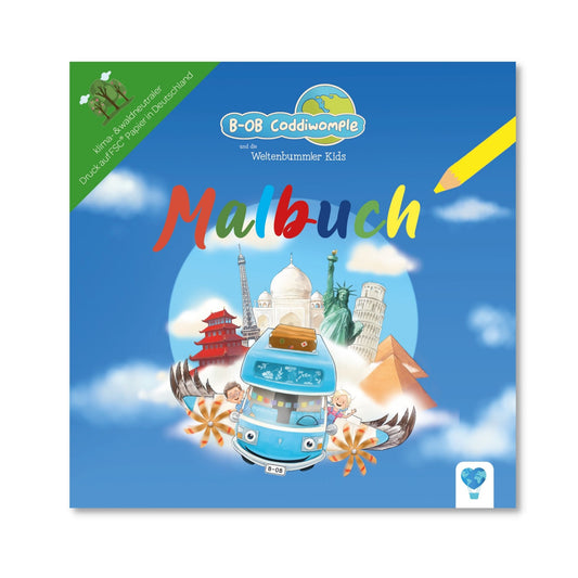 B-OB Coddiwomple I Malbuch I praktisches Reiseformat I wald- und klimaneutral