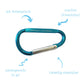 Karabiner Set | mit Reisesprüchen | aus Aluminium (rostfrei) | B-OB Coddiwomple